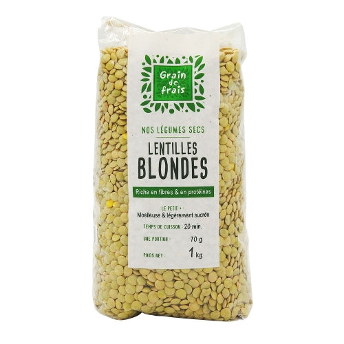 Lentilles blondes Canada 1 kg - Agidra