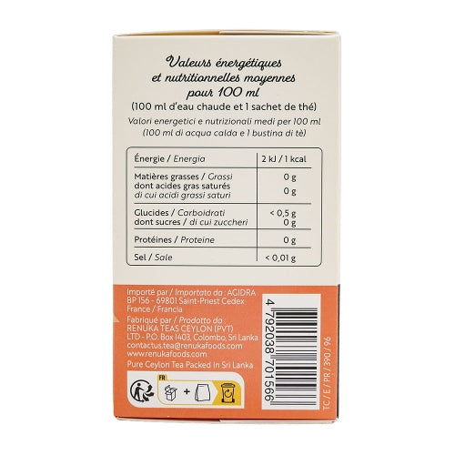 Thé Noir Pêche Mangue - 20 pyramides - RENUTE