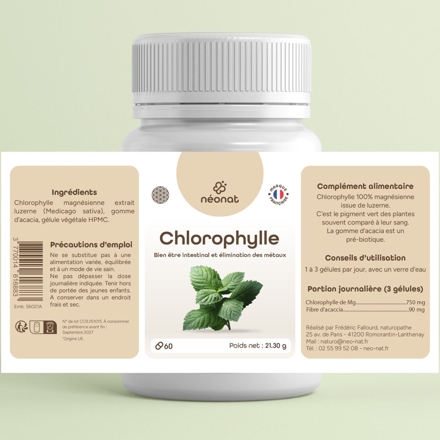 Chlorophylla ou Chlorophylle 60 Gélules - Néonat