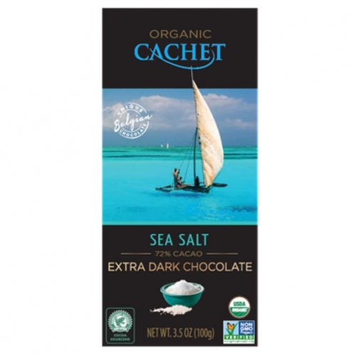 Chocolat Noir Fleur de Sel BIO tablette 100g - CACHET
