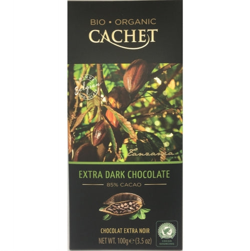 Chocolat Noir BIO Tanzanie 85% cacao tablette 100g - CACHET