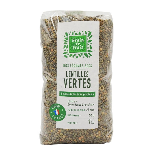 Lentilles Vertes 1 kg - Grain de Frais - FRANCE COCORRICO – Thé Santé