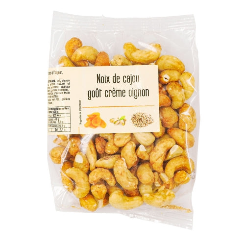 Noix de Cajou Aromatisées Curry, Paprika ou Crème d'Oignon