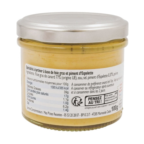 Délice de Foie Gras au Piment d'Espelette 100g