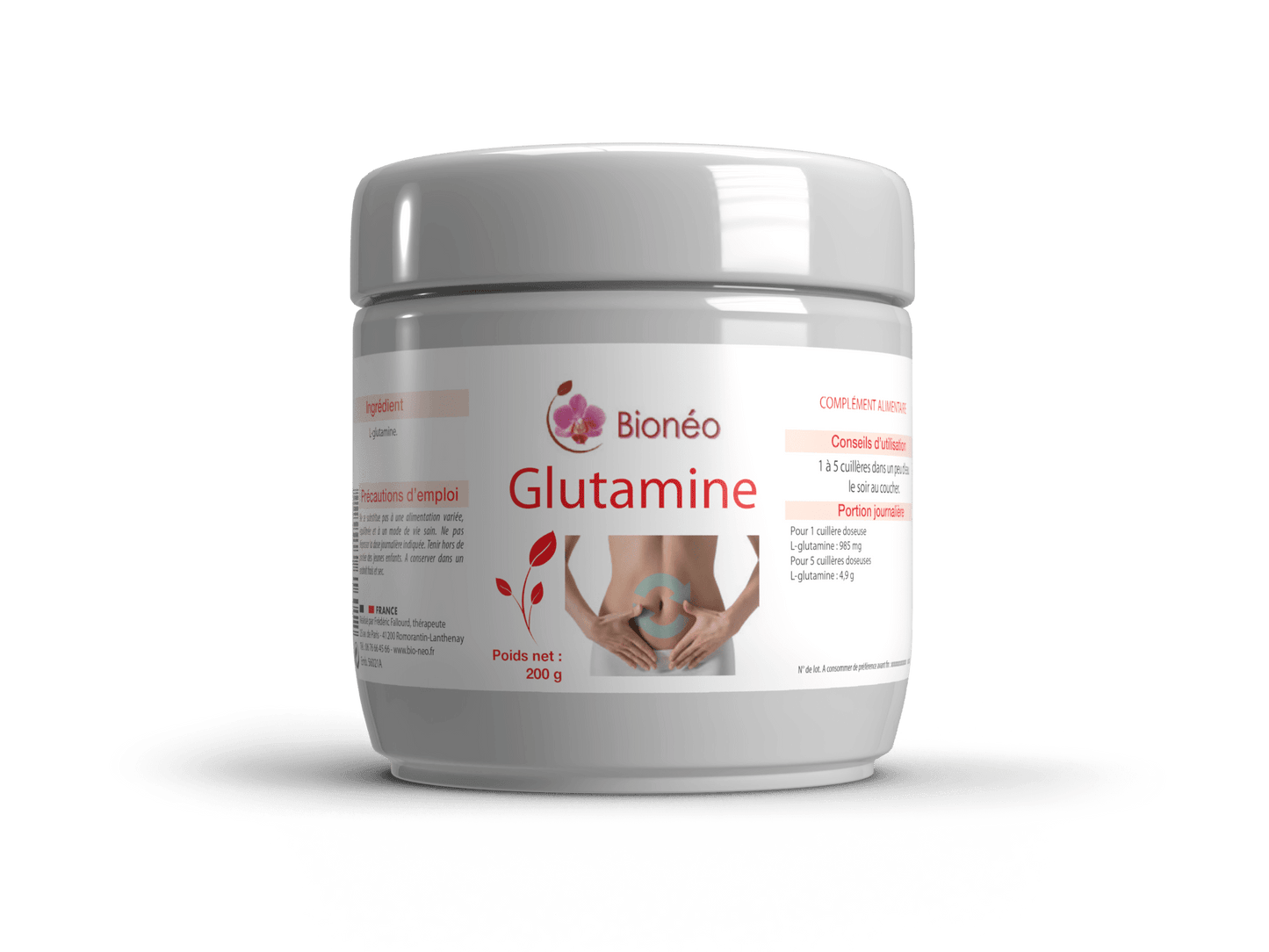 L Glutamine pure 100% pot de 200 gr - Bionéo
