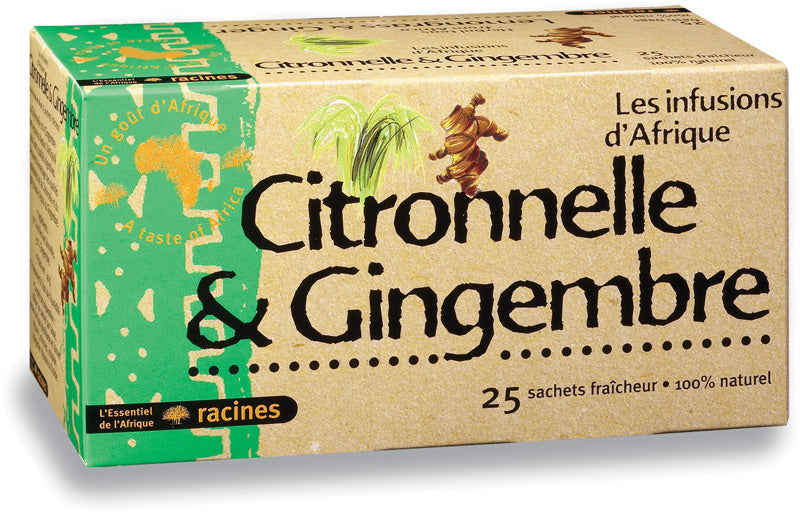 Infusion à la Citronnelle Gingembre - Les Infusions d'Afrique - Racines