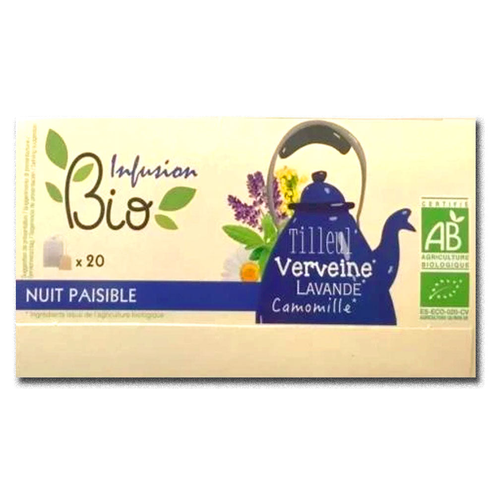 Infusion Bio Nuit Paisible - Tilleul Bio - Verveine Bio - Lavande Bio