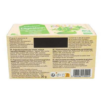 Infusion Bio Digestion Camomille  Verveine - Agidra
