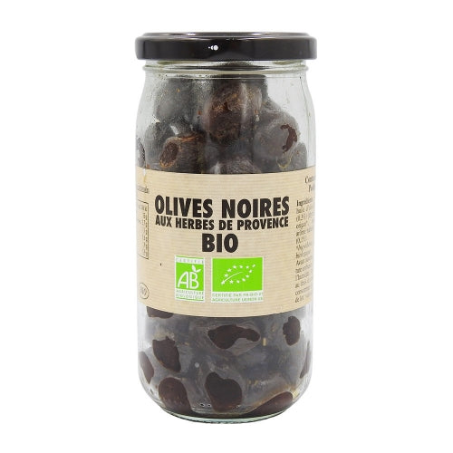 Olives Bio Noires aux Herbes de Provence 235g