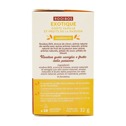 Infusion Rooibos Exotique 20 Sachets Pyramides  - Renuté