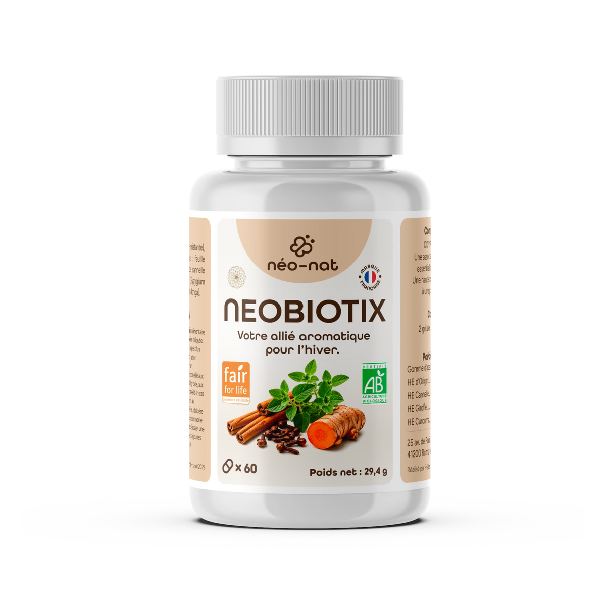 Neobiotix Bio - 60 Gélules de 80 mg d’HE par 1 gélule