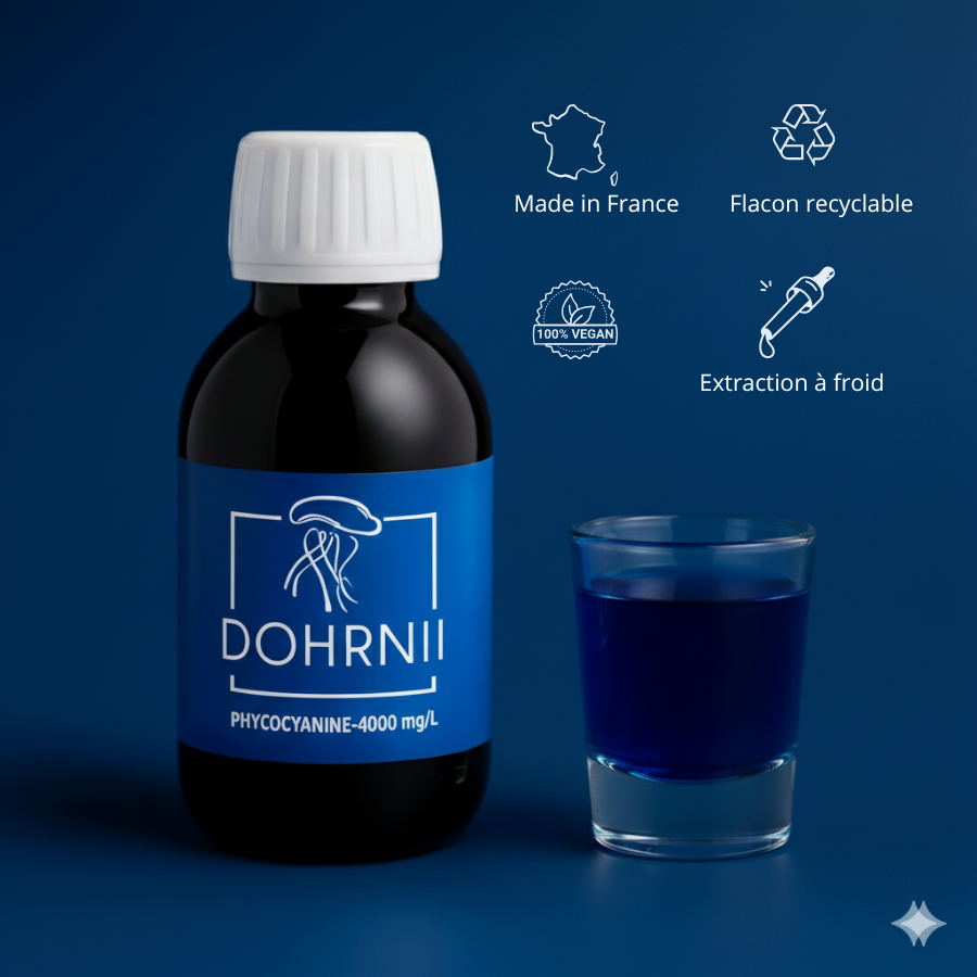 Phycocyanine Liquide Bleu 4000mg/L - France Cocorico - Dohrnii
