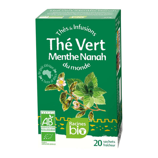 Thé vert bio à la menthe