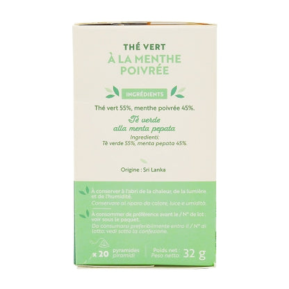 Thé Vert à la Menthe 20 pyramides - Renuté