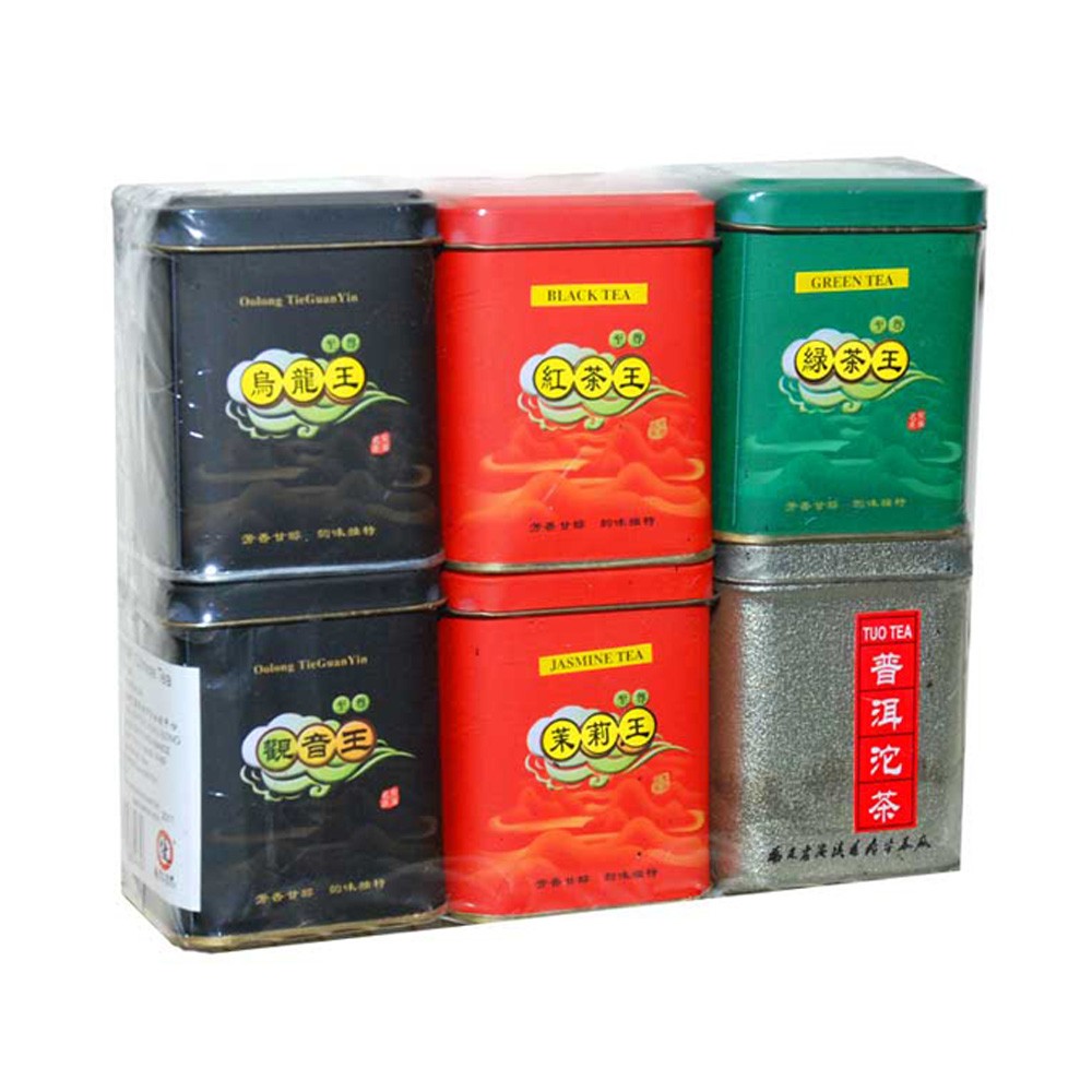 Assortiment de 6 boites de thés en vrac 220g