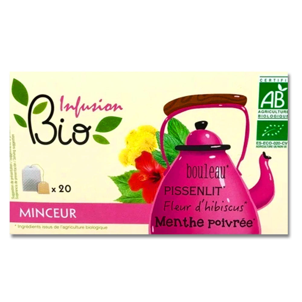 Infusion Bio Digestion Minceur - Bouleau Bio - Pissenlit Bio - Menthe Poivrée Bio - Hibiscus Bio